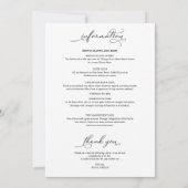 Hochzeitswochenende - Zeitreise Elegant Einladung (Rückseite)