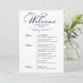 Hochzeitswochenende - Zeitreise Elegant Einladung (Stehend Vorderseite)