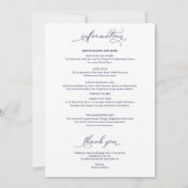 Hochzeitswochenende - Zeitreise Elegant Einladung (Rückseite)