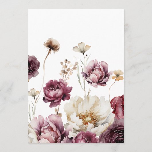 Hochzeitsworte A-Z Brautparty Game Card Einladung (Rückseite)