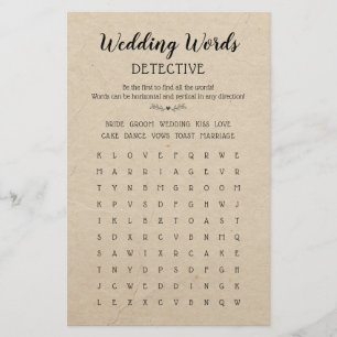 Hochzeitsworte Suche Table Game Calligraphy Rustik