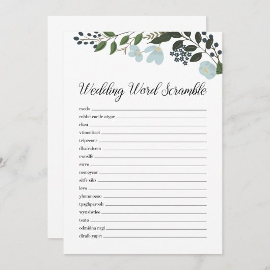 Hochzeitswortkrampf mit Grün Programm (Vorne/Hinten)