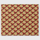Hochzeitswrapping Paper-Gold-Rose Geschenkpapier (Flach)