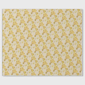 Hochzeitswrapping Paper-Gold-Rose Geschenkpapier (Flach)