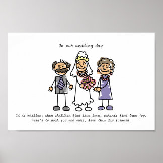 Hochzeitswunsch für die Eltern der Braut Poster