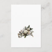 Hochzeitswünsche an der Winterhochzeit von elegant Begleitkarte (Rückseite)