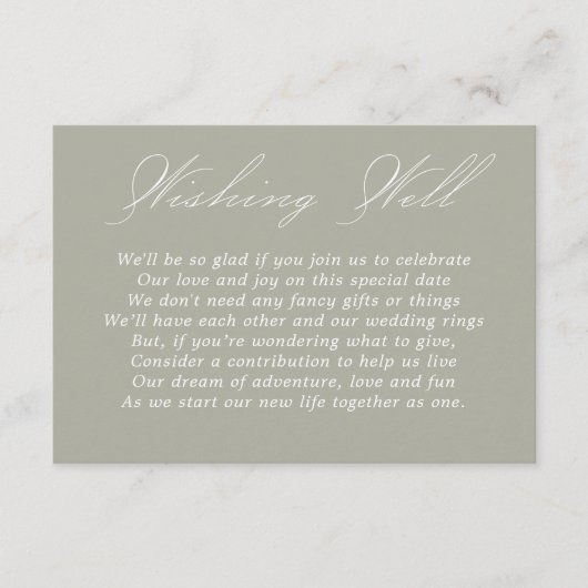 Hochzeitswünsche, gut Kalligrafie Script-Seite Grü Begleitkarte (Vorderseite)