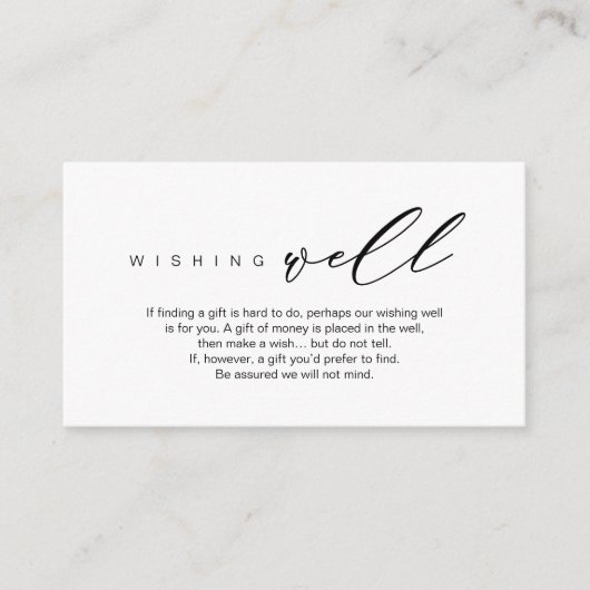 Hochzeitswünsche gut, moderne romantische Schrift Begleitkarte (Vorderseite)
