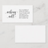 Hochzeitswünsche gut, moderne Skriptgestaltung Enc Begleitkarte (Vorne/Hinten)