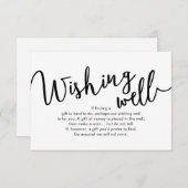 Hochzeitswünsche gut, Schwarzes Script Begleitkarte (Vorne/Hinten)