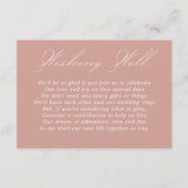 Hochzeitswünsche - Kalligrafie-Script-Rose Gold Begleitkarte (Vorderseite)