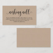 Hochzeitswünsche, moderne Schrift, braun Kraft Begleitkarte (Vorne/Hinten)