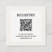 Hochzeitswunschliste QR-Code Begleitkarte (Vorderseite)