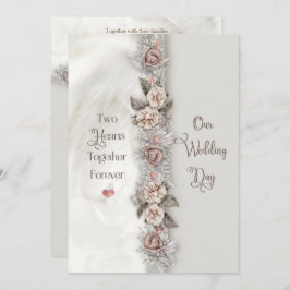 Hochzeitszauber Wasserfarbenflorbeige Rose Einladung