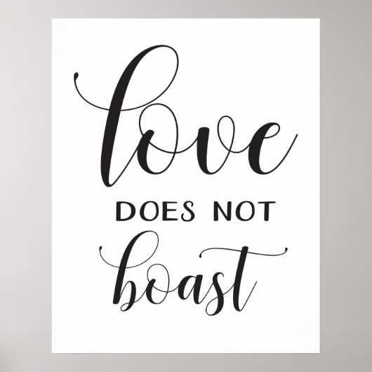 Hochzeitszeichen - 1 Korinther 13 - Aisle-Zeichen Poster (Vorne)