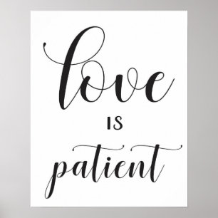 Hochzeitszeichen - 1 Korinther 13 - Liebe ist Pati Poster