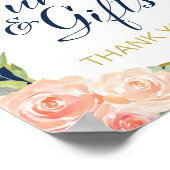 Hochzeitszeichen 8x10" für Navy und Gold Foil Poster (Ecke)