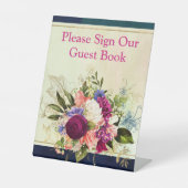 Hochzeitszeichen aquamarin, Marine, Green, Gold Fl Sockelschild (Vorderseite)