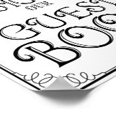 Hochzeitszeichen Bitte unterschreiben Sie unser Gä Poster (Ecke)