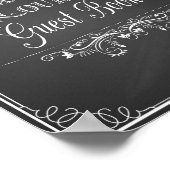 Hochzeitszeichen Bitte unterschreiben Sie unser Gä Poster (Ecke)