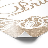 Hochzeitszeichen - Burlap & Lace - Bride - Fotodruck (Ecke)