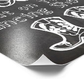 Hochzeitszeichen Chalkboard Stil lustige Stiefel Z Fotodruck (Ecke)
