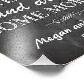 Hochzeitszeichen Chalkboard Stil lustiges Essen un Fotodruck (Ecke)