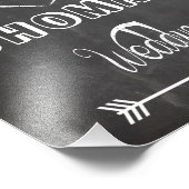 Hochzeitszeichen Chalkboard Stil Party auf der rec Fotodruck (Ecke)