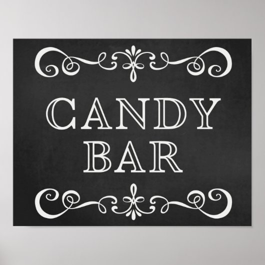 Hochzeitszeichen - Chalkboard-Zeichen für Candy Ba Poster (Vorne)