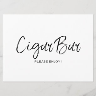 Hochzeitszeichen "Cigar Bar"   Stilvolle Handschri Einladung