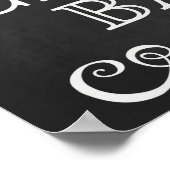 Hochzeitszeichen - Cigar Bar Wedding Chalkboard Ze Poster (Ecke)
