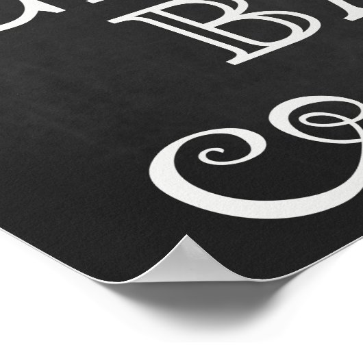 Hochzeitszeichen - Cigar Bar Wedding Chalkboard Ze Poster (Ecke)