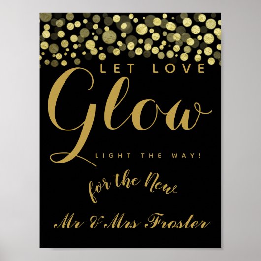 Hochzeitszeichen der Liebe gelassen Poster (Vorne)