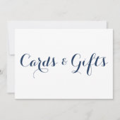 Hochzeitszeichen der Marine für moderne kalligraph Einladung (Vorderseite)