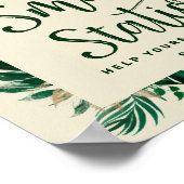 Hochzeitszeichen der Tropical Greenery S'mores Sta Poster (Ecke)