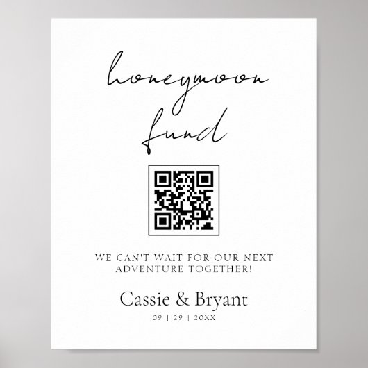 Hochzeitszeichen des modernen Schwarz-Weiß-Flitter Poster (Vorne)