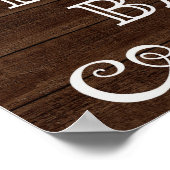 Hochzeitszeichen - Dessert Bar - Rustikales Hochze Poster (Ecke)