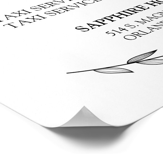 Hochzeitszeichen - Don't’ Drink & Drive Laurel Zei Poster (Ecke)