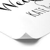 Hochzeitszeichen, Empfang, Poster, Goldglanz Poster (Ecke)