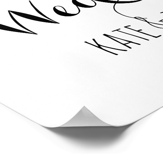 Hochzeitszeichen, Empfang, Poster, Goldglanz Poster (Ecke)