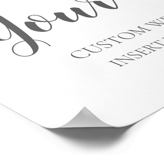 Hochzeitszeichen - Erstellen Sie Ihr eigenes Blume Poster (Ecke)