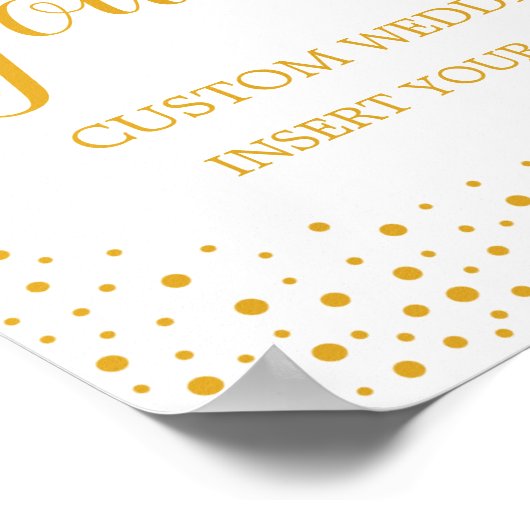 Hochzeitszeichen - Erstellen Sie Ihr eigenes Confe Poster (Ecke)