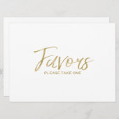 Hochzeitszeichen "Favors" | Stilvolles handgeschri (Vorne/Hinten)