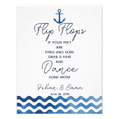 Hochzeitszeichen, Flip Flops, Hochzeit, nautische Fotodruck (Vorne)
