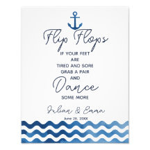 Hochzeitszeichen, Flip Flops, Hochzeit, nautische 