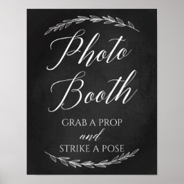 Hochzeitszeichen - Foto Booth Wedding Chalkboard S Poster
