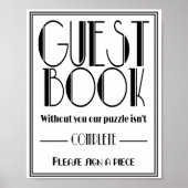 "Hochzeitszeichen für "Bitte unterschreiben Sie un Poster (Vorne)