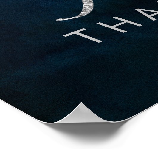 Hochzeitszeichen für blaue Karten und Geschenke de Poster (Ecke)