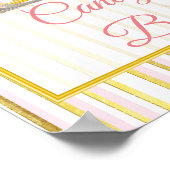 Hochzeitszeichen für Candy Bar, Pink Lollipops Poster (Ecke)