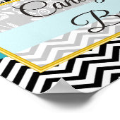 Hochzeitszeichen für Candy Bar, Vintage Kamera Poster (Ecke)